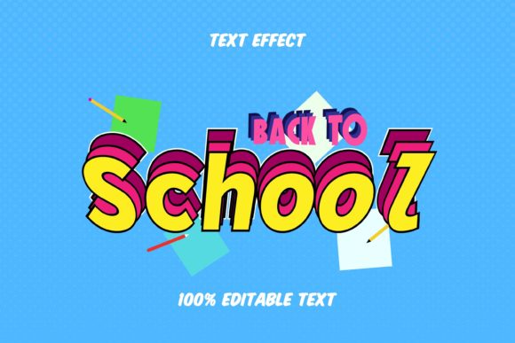 Back to School Pop Art Text Effect