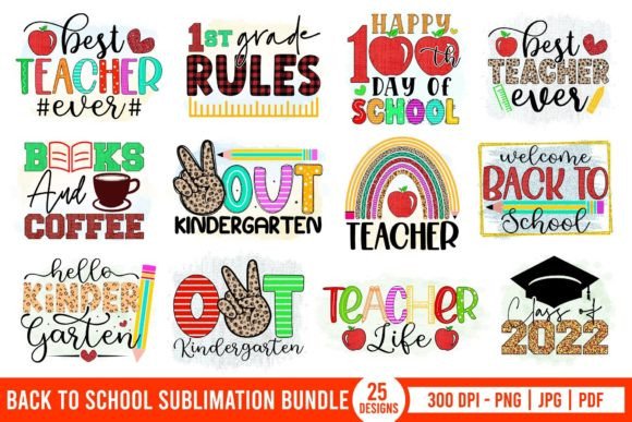 Back to School Sublimation Bundle Vol.4
