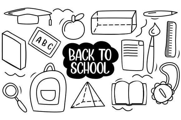 Cute Back to School Doodle Element for Creative and Practical Use