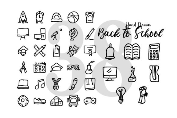 Hand Drawn Back to School Line Icon