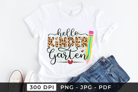 Hello Kindergarten, Back to School PNG: A Versatile Design for Creative Projects