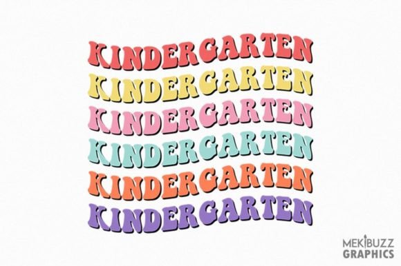 Retro Kindergarten Back to School PNG